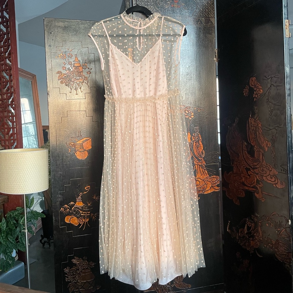 All Saints Arya dress in pink size 0